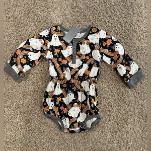 NWT Miki Miette Groovy Retro Ghost Long Sleeve Bubble Hippie Size 6 Month